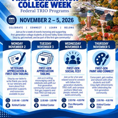 National First-Generation College Week Veteran's Appreciation and First-Gen Tabling