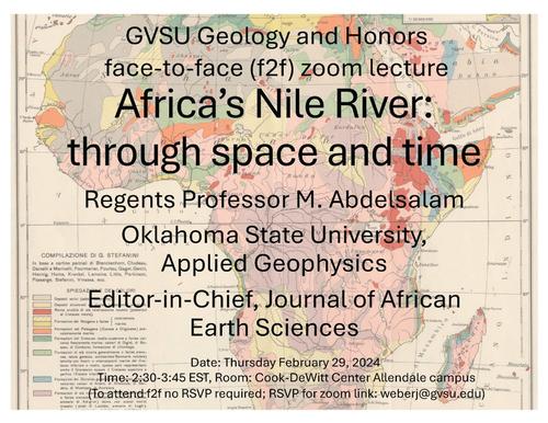 Africa's Nile River: through space and time event poster