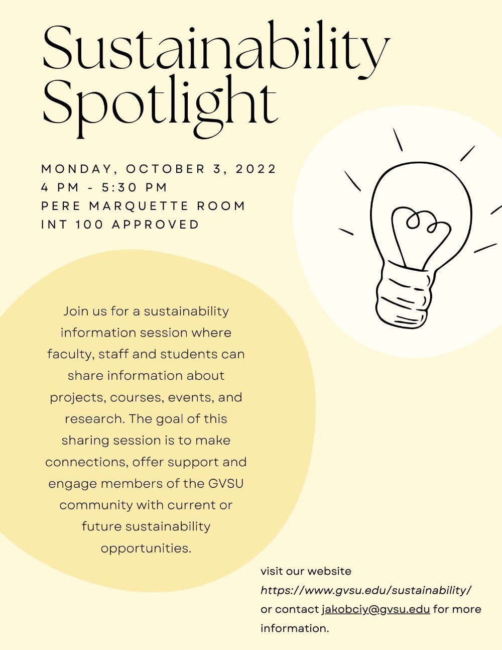Sustainability Spotlight Flyer