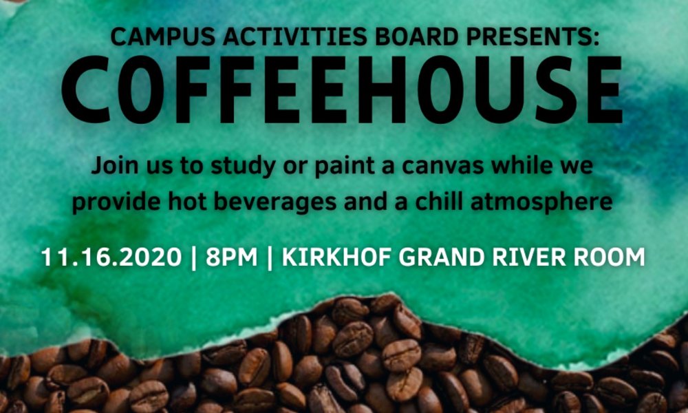 Coffeehouse Study & Paint Night featuring music by Jariah Higgins!