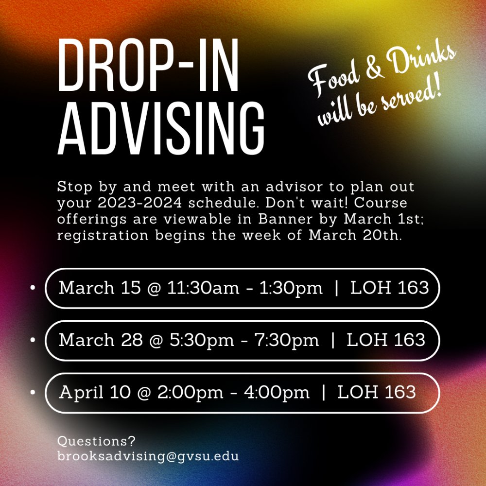 ENS Drop In Advising Schedule