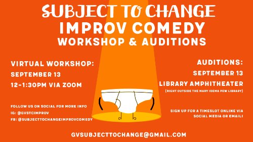 Subject to Change audition poster