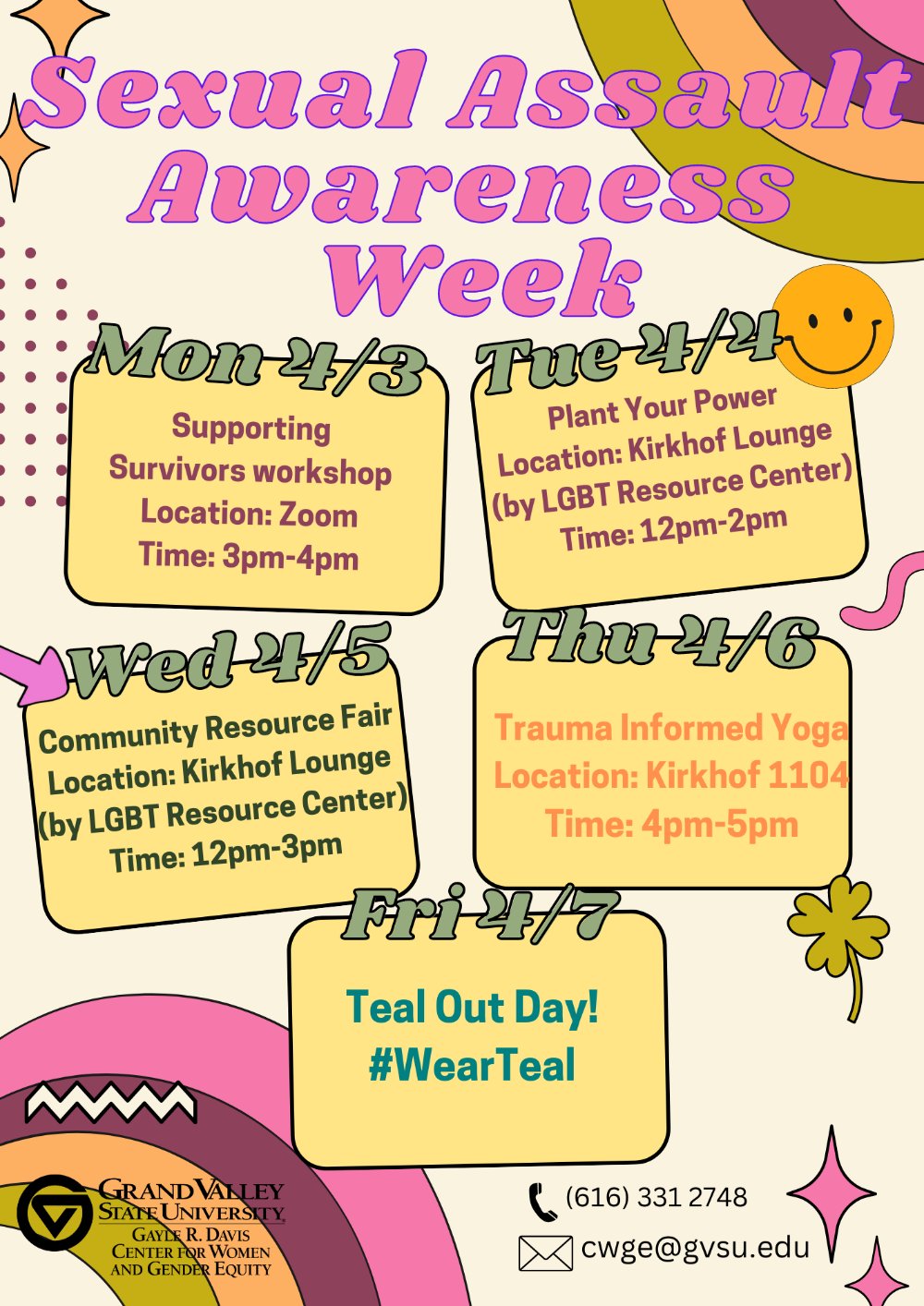 sexual assault awareness week flyer