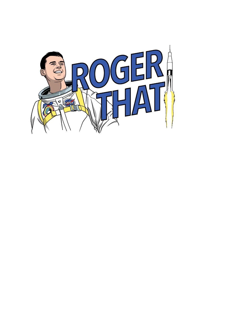 cartoon image of Roger B. Chaffee