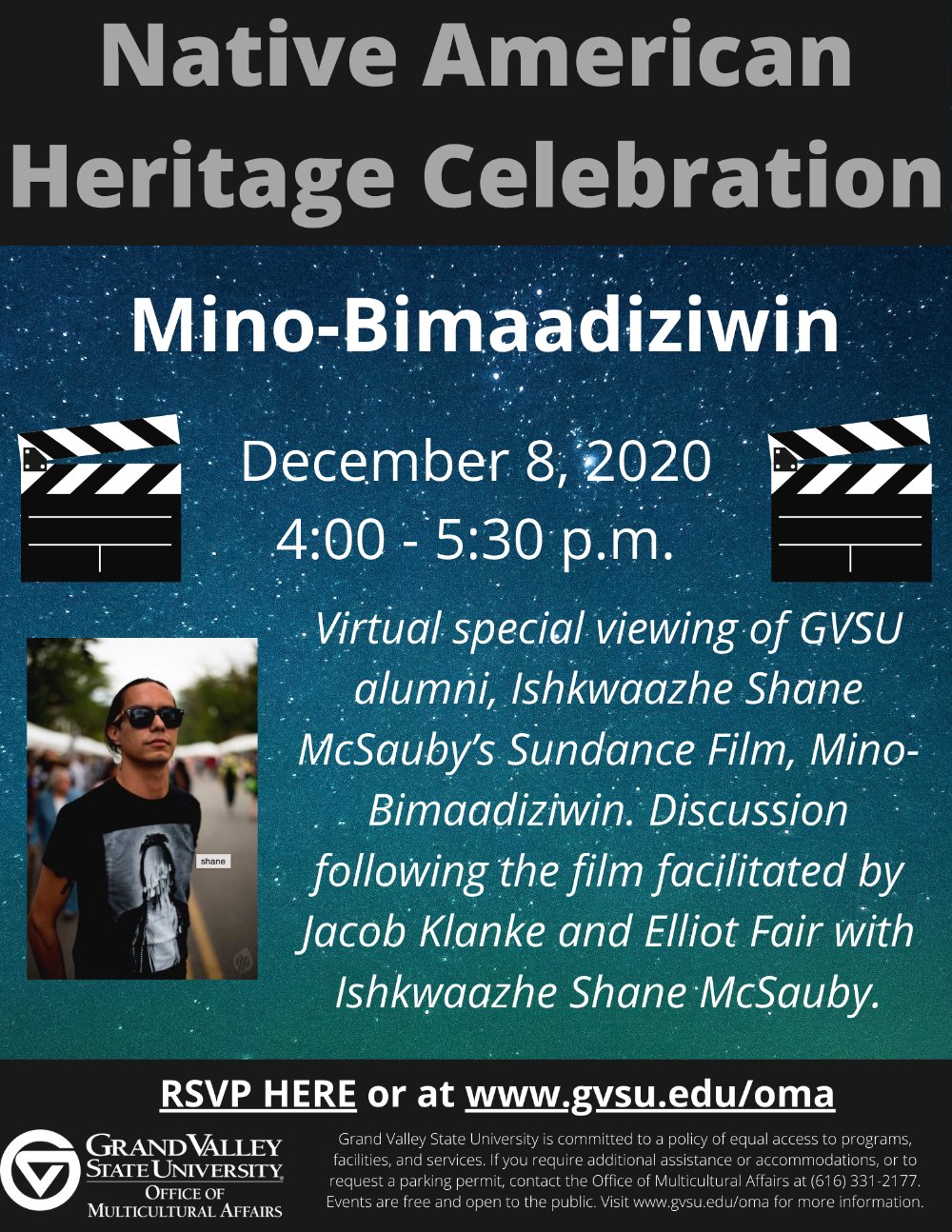 Ishkwaazhe Shane McSauby film flyer