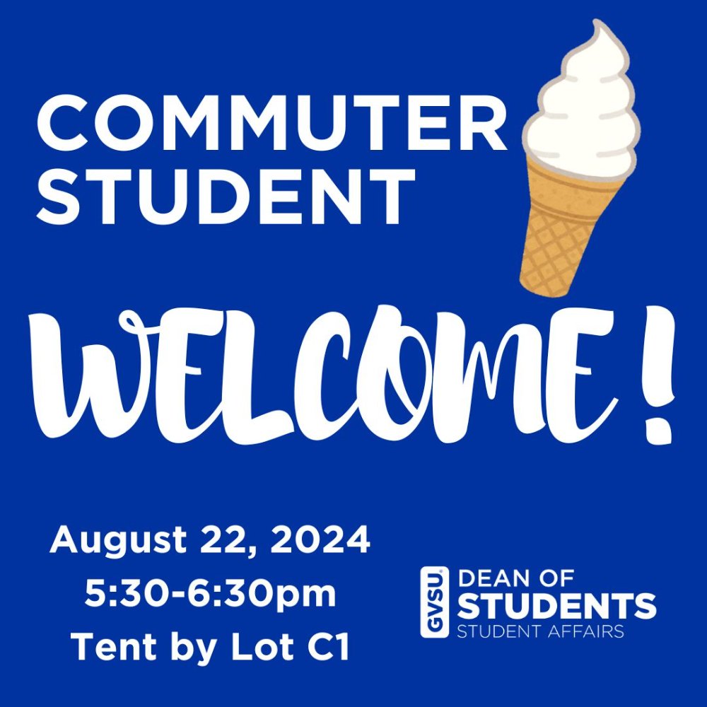 commuter student welcome with ice cream cone