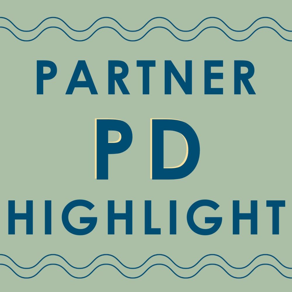Green background that says "partner professional development highlight"