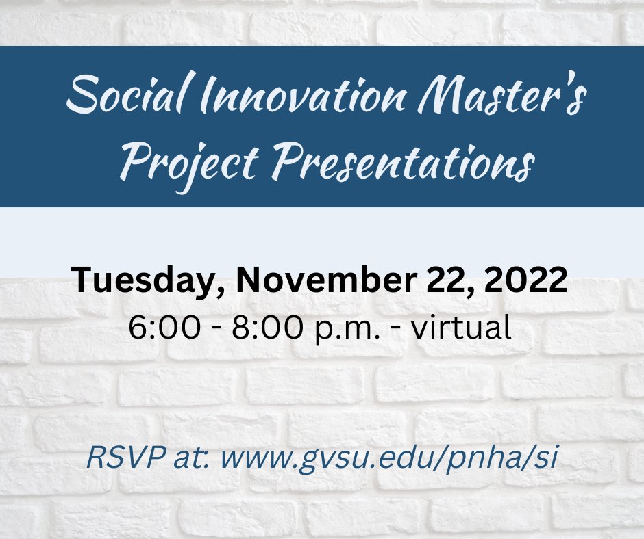 Social Innovation Master's Project Presentations