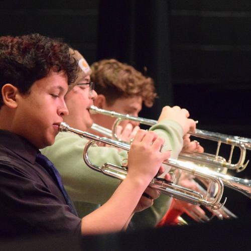 trumpets playing in jazz band