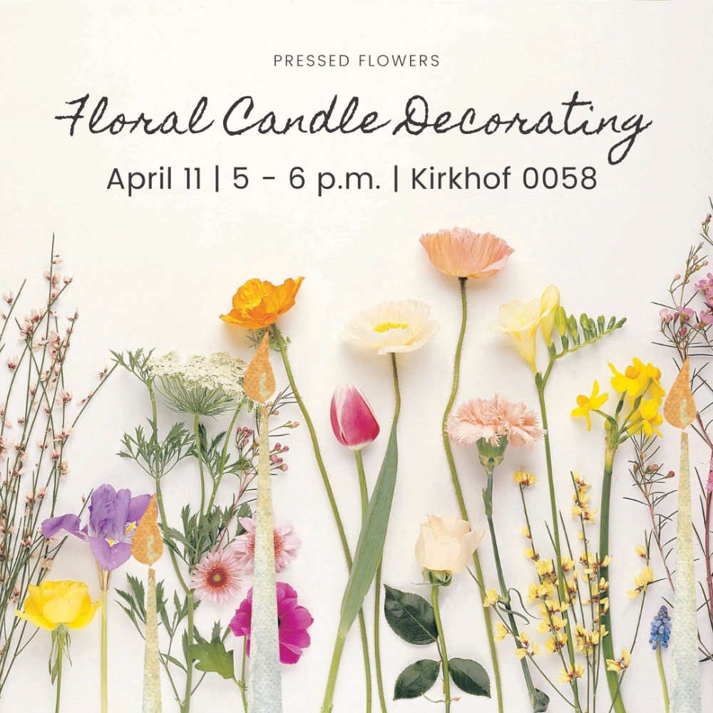 a vide variety of pressed flowers with candles laid beside them