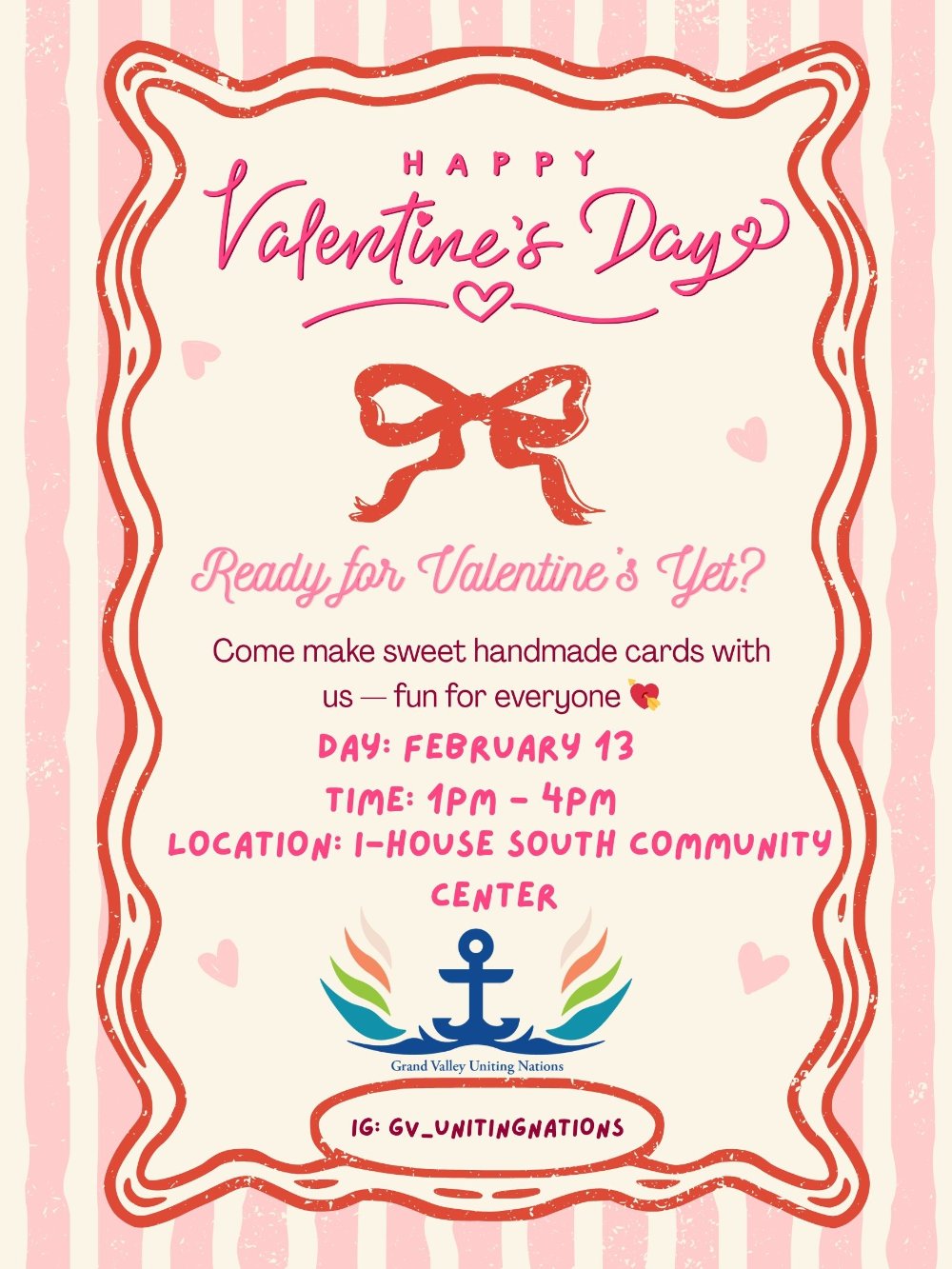 Valentines Cards Making at Laker Village South Community Center