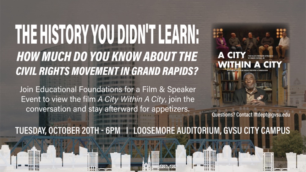 City within a City Film showing October 20 flyer