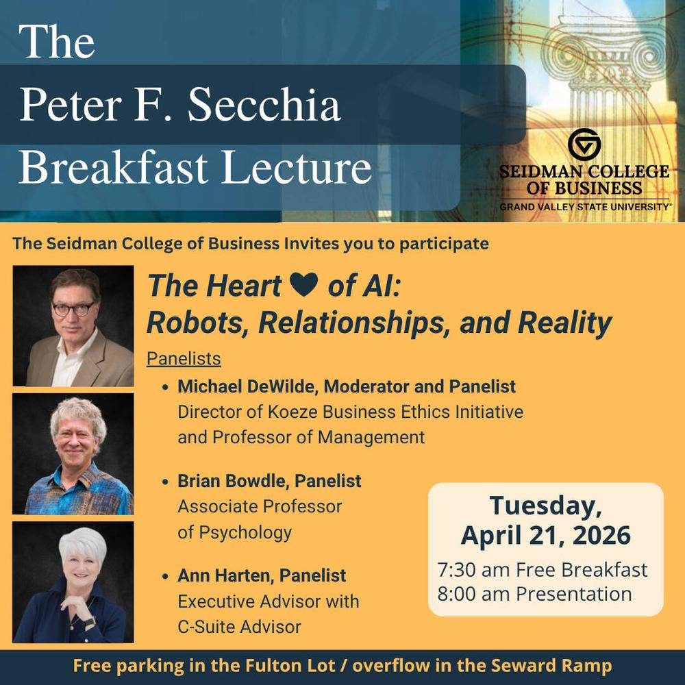 Secchia Breakfast event thumbnail photo with speakers and event info