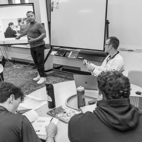 Students learn in Sales Lab
