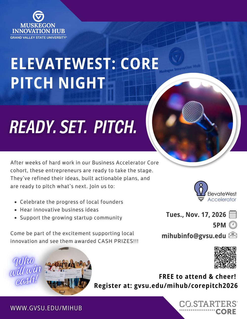 ElevateWest Core Pitch Night 2026 Flyer