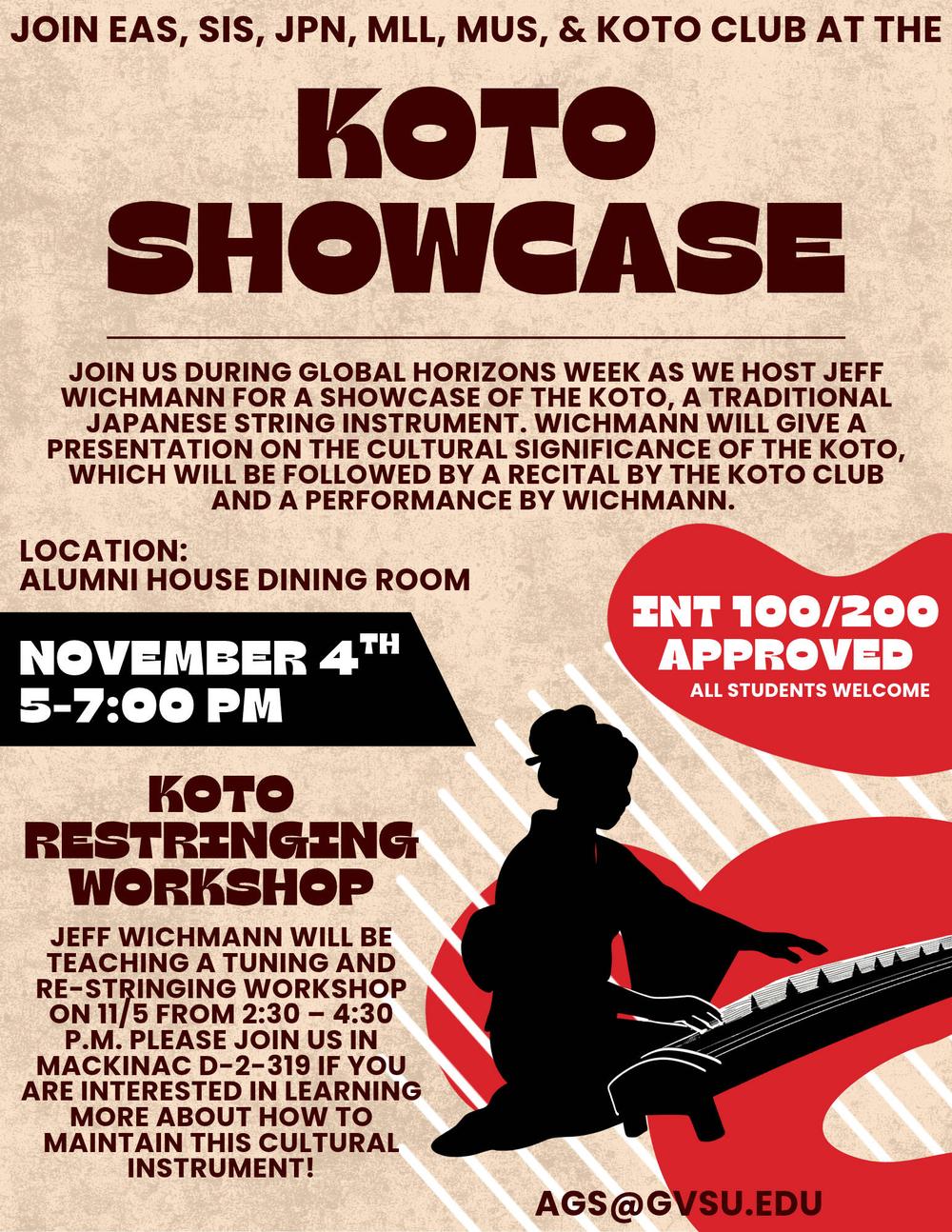 Koto showcase flyer