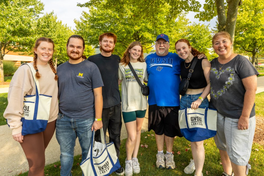 family poses for picture
