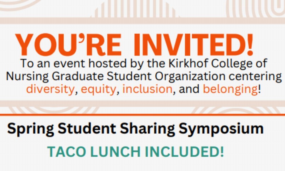 Spring Student Sharing Symposium (with content emphasis on diversity, equity, inclusion, and belonging!)