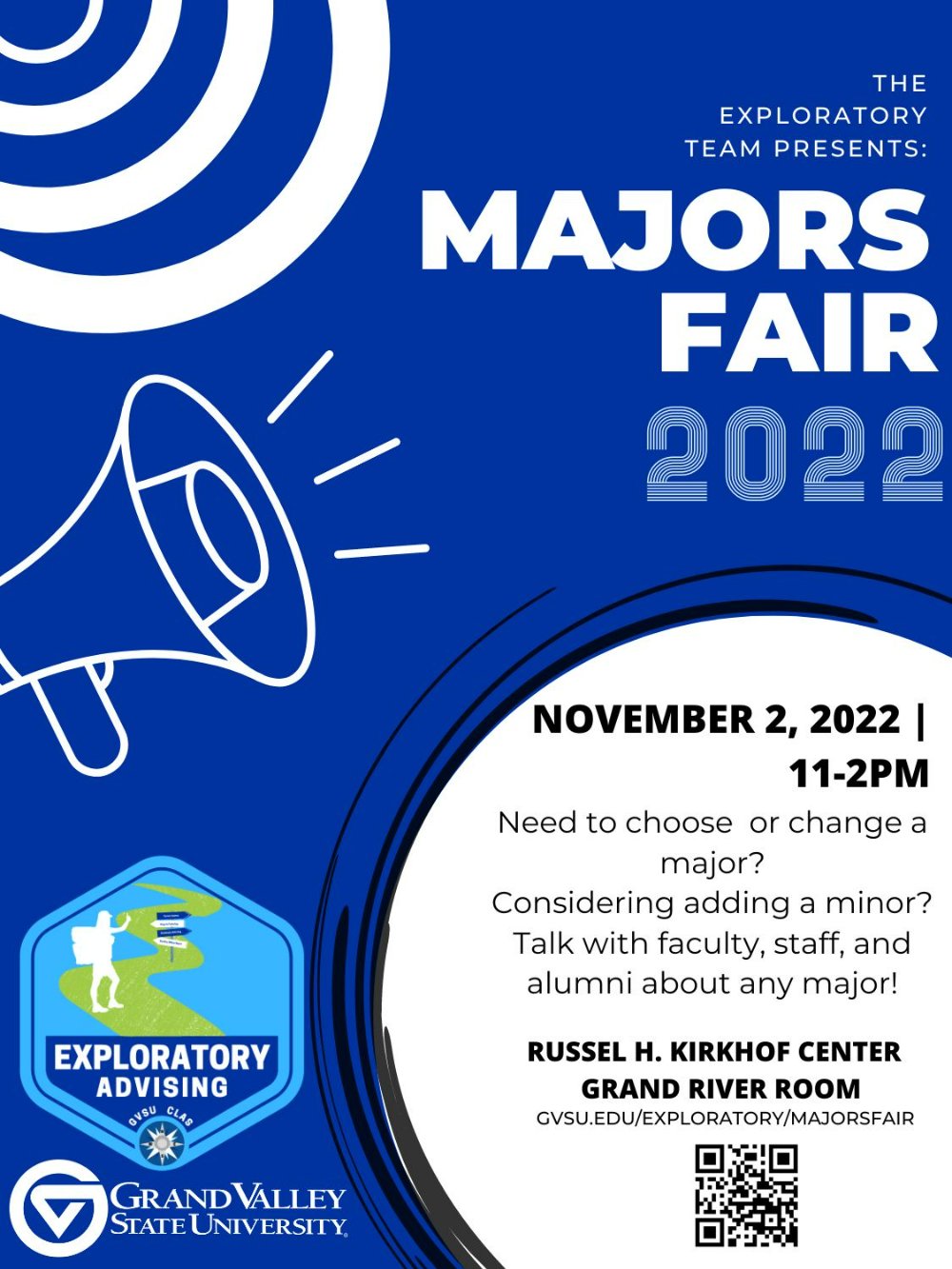 Majors Fair November 2 11-2 Grand River Room Kirkhof Center