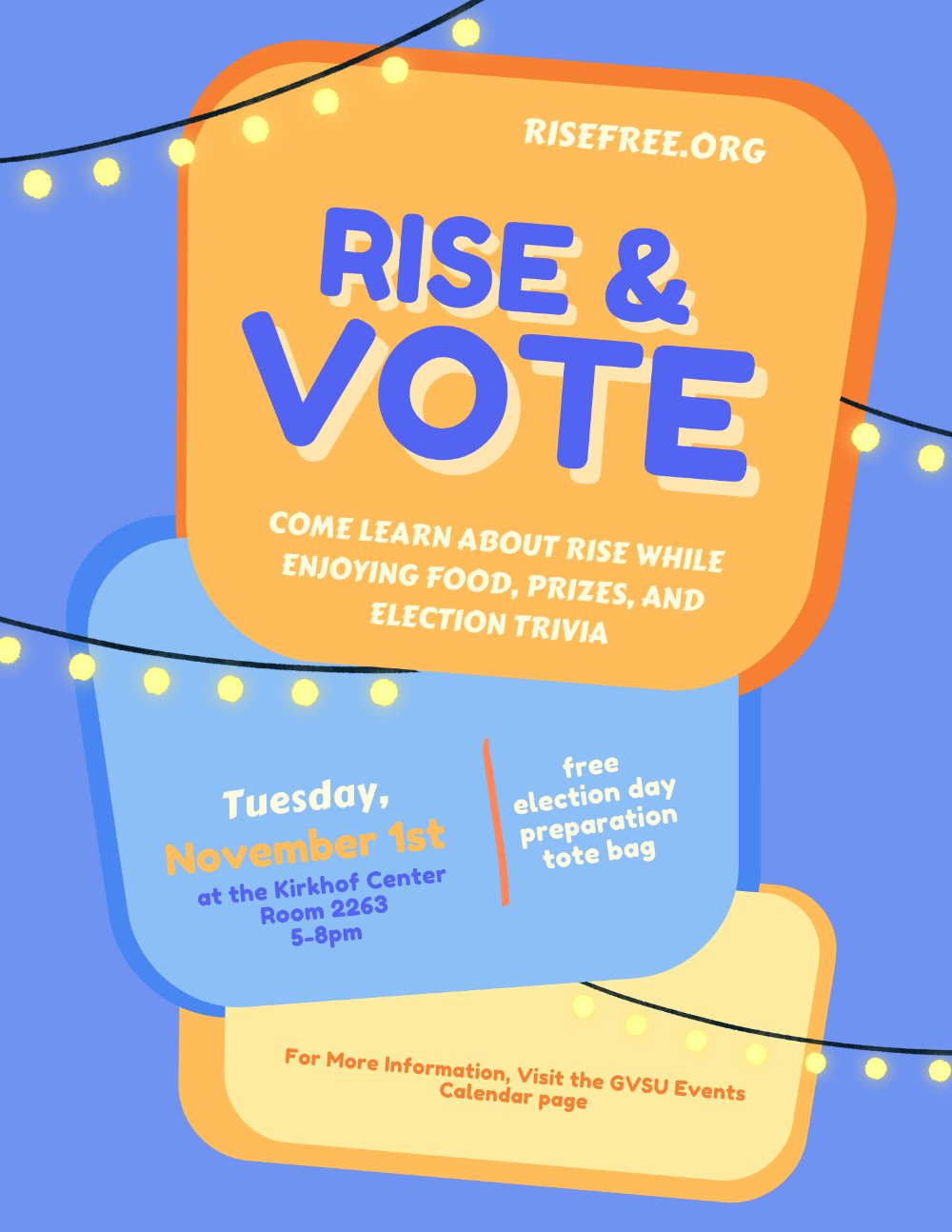 Rise & Vote event flyer