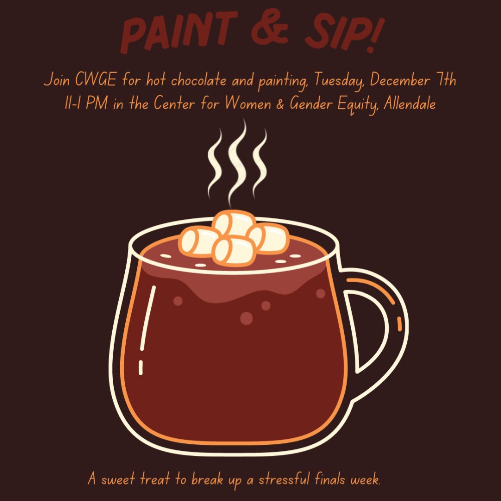 Photo of coffee mug with details on paint and sip event