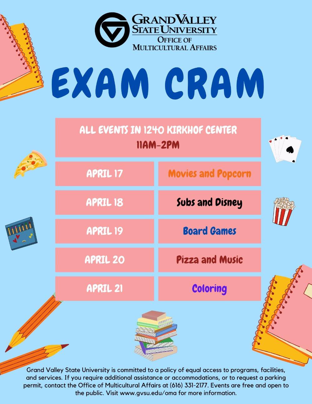 OMA Exam Cram flyer Winter 2023