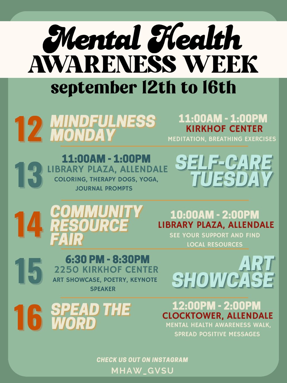 Mental Health Awareness Week Information Flyer