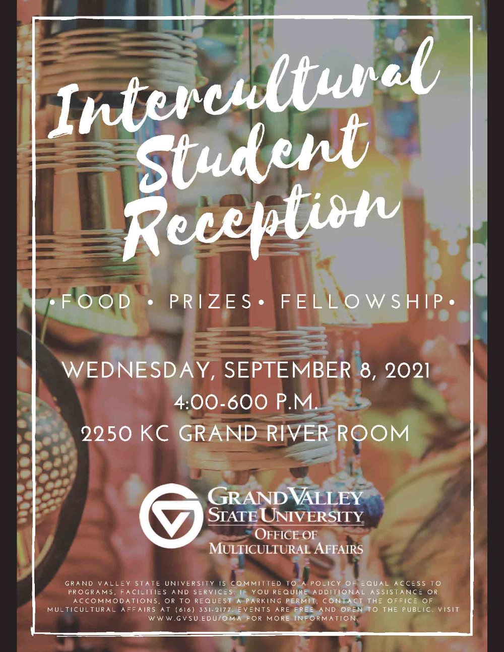Intercultural Student Reception 2021 flyer