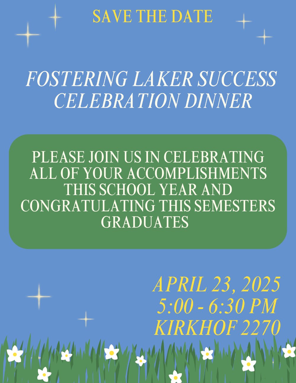 Fostering Laker Success Celebration Dinner Flyer
