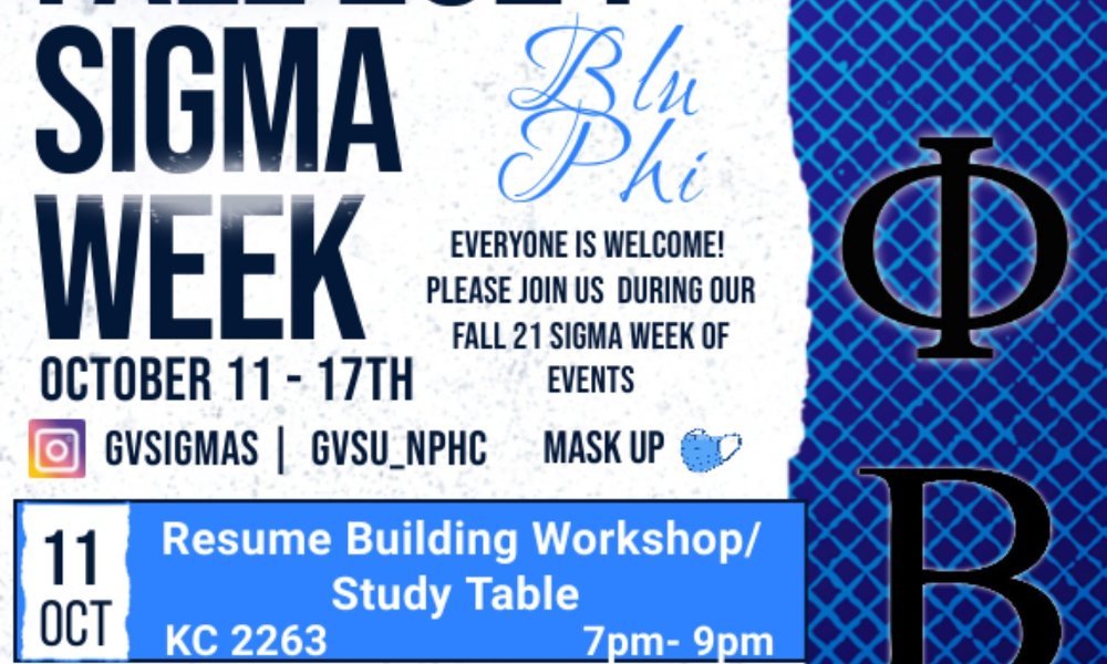 Resume Building Workshop/ Student Table (Fall 2021 Sigma Week )