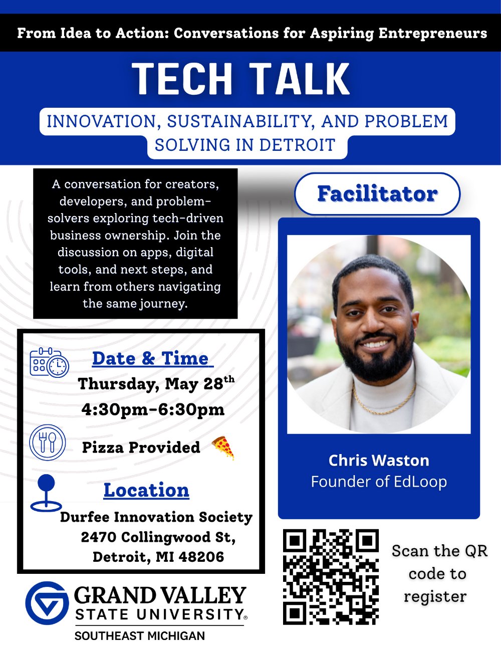 Flyer: Tech Talk Event.