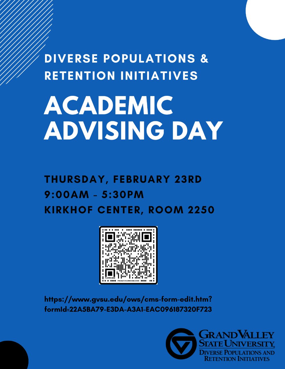 DPRI Advising Day Flyer