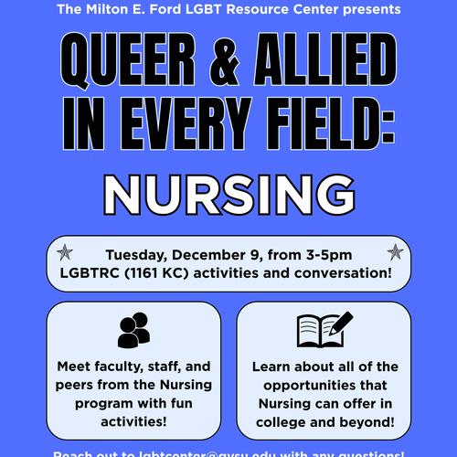 QAF: Nursing! Tuesday, 12/9, from 3-5pm