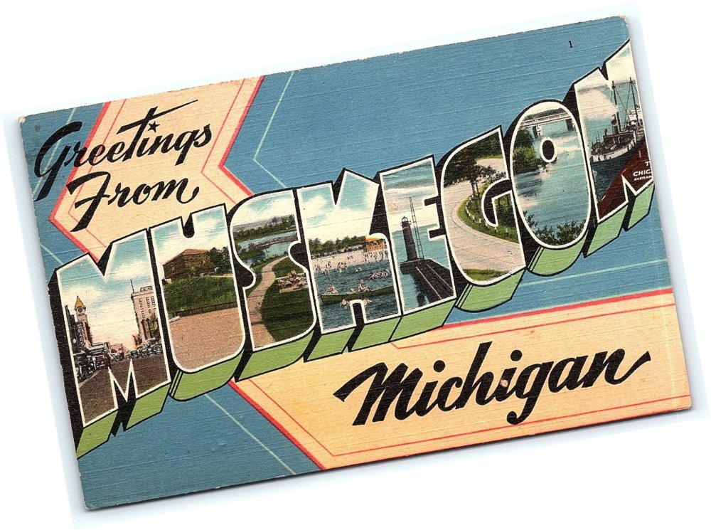 An old postcard from Muskegon, MI.