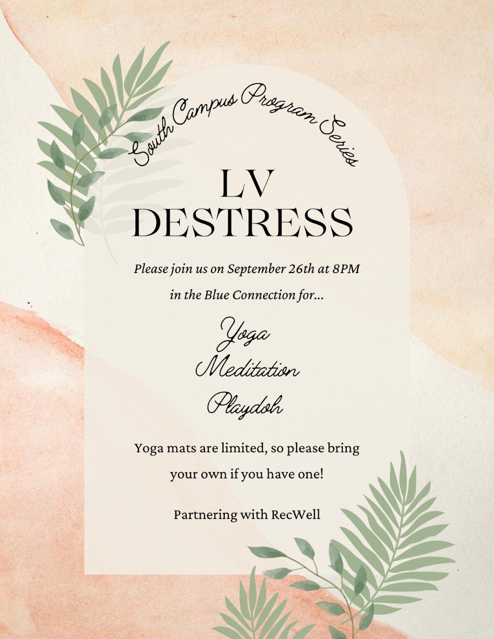 LV Destress Event Poster