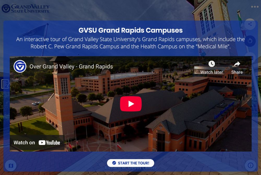 screenshot of virtual Grand Rapids Campus tour