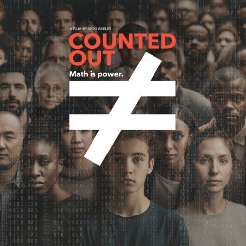 a group of people stare ahead at the camera. Text above them reads "Counted out. Math is power."