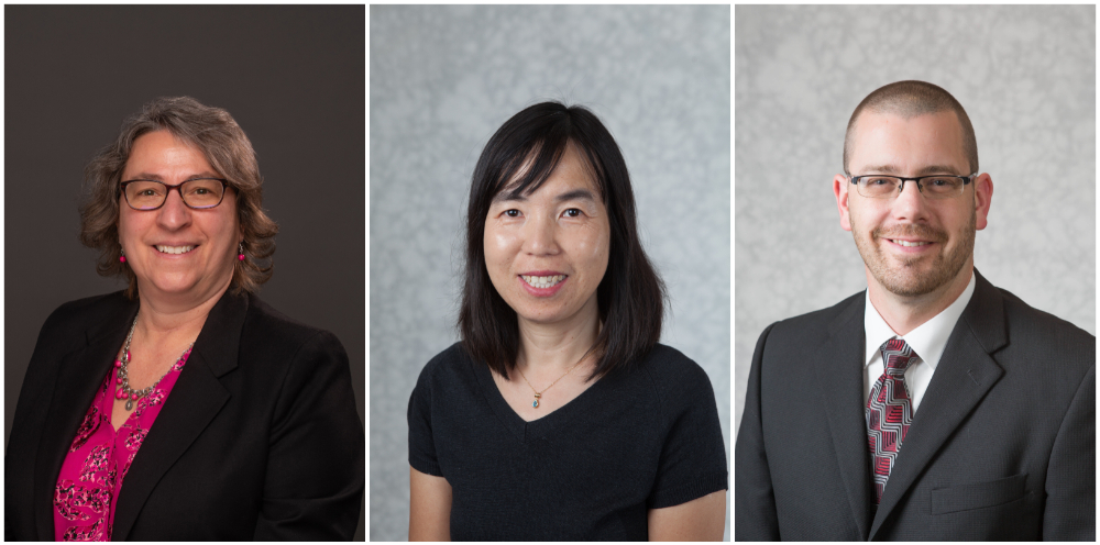 composite photo of Wendy Reffeor, Heidi Jiao and Ryan Krauss