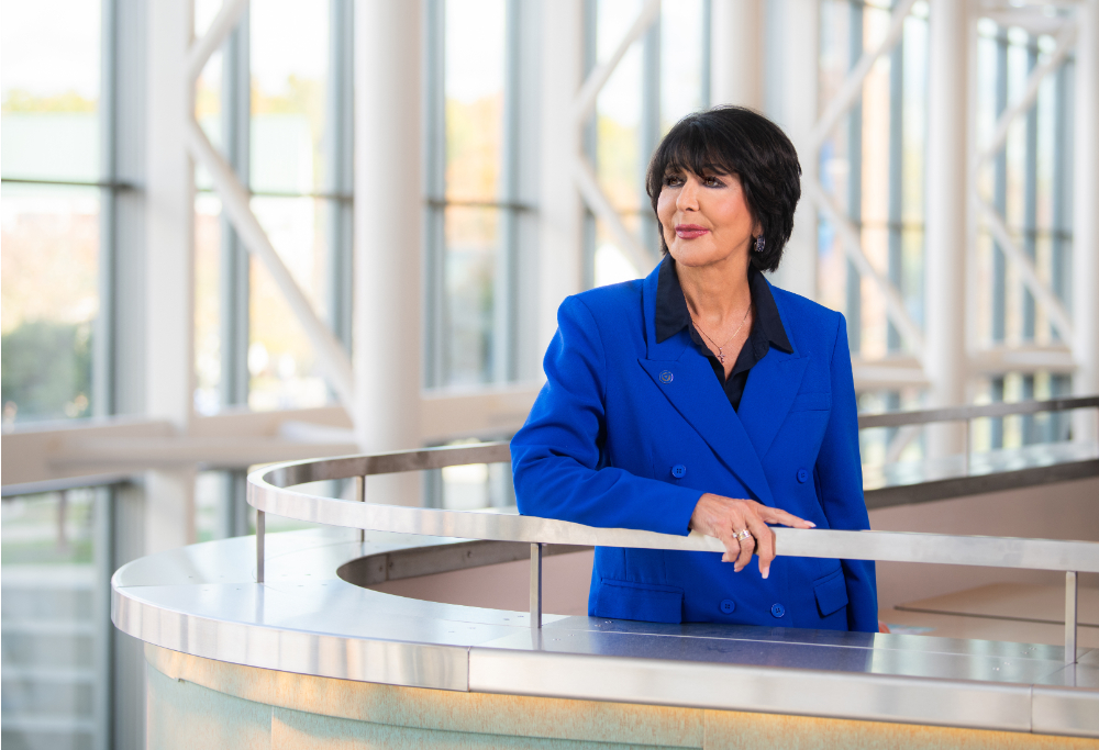 President Mantella at the Mary Idema Pew Library