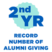 2nd Year - Record Number of Alumni Gifts
