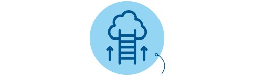 Icon of ladder going into cloud