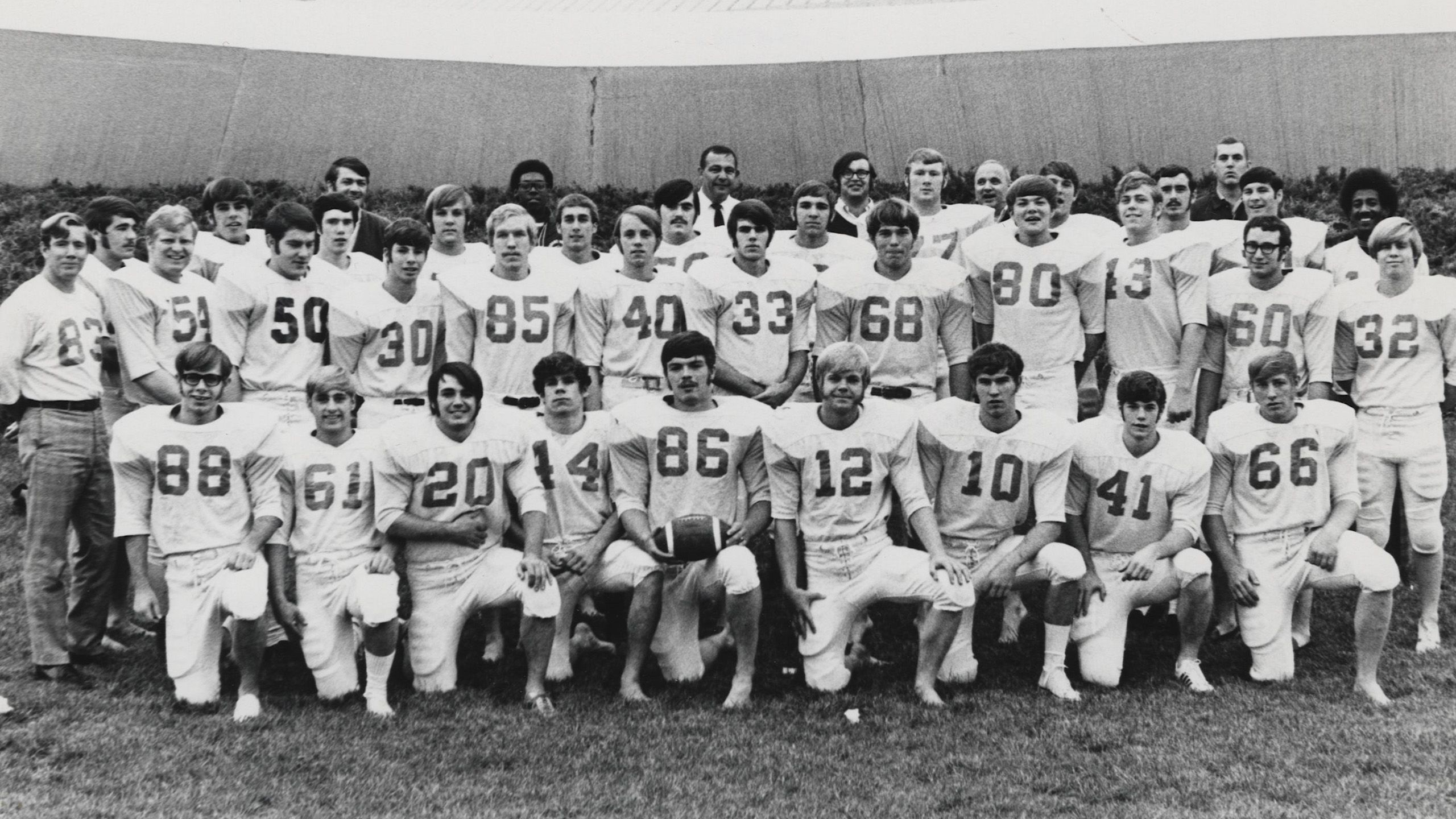 1970 photo of freshman Laker football team
