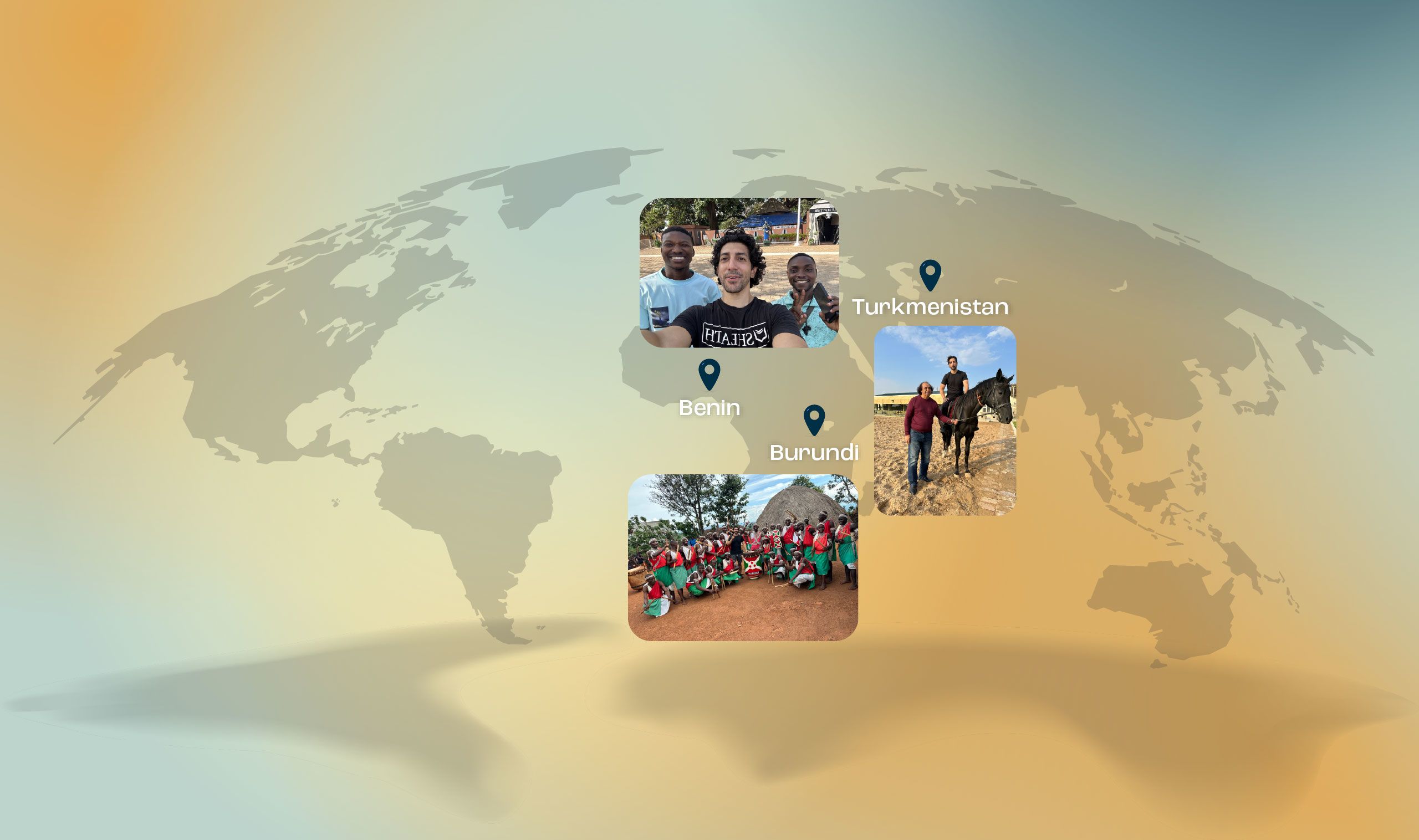 Burundi, large group in green and pink outfits outside