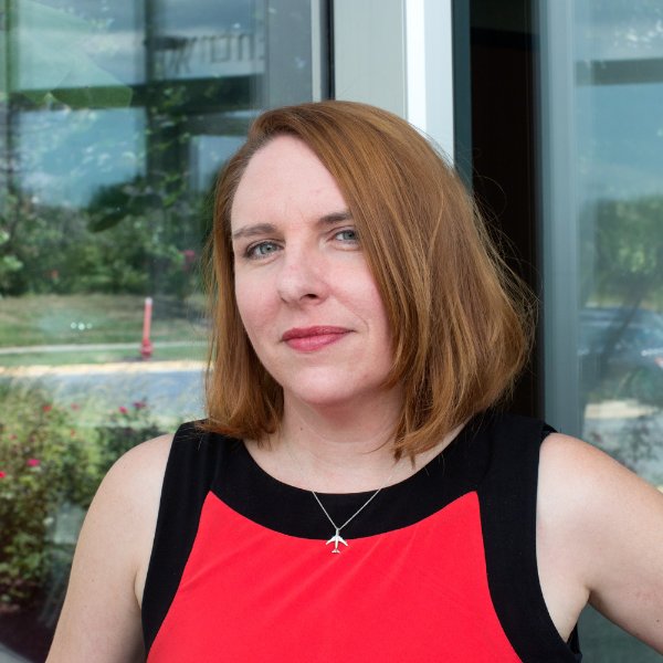 headshot: Kara Van Dam taken outside