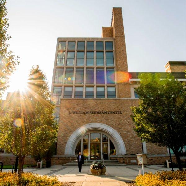 Exterior of L. William Seidman Center, home of Seidman College of Business
