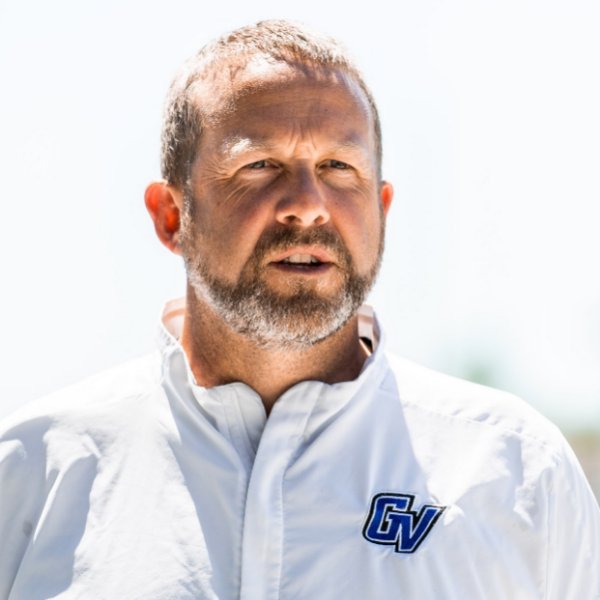 Former Grand Valley head football coach Matt Mitchell poses for a photo.