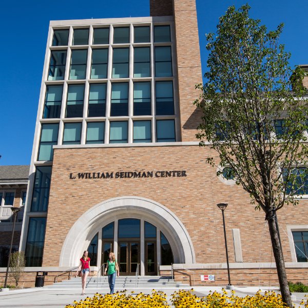 Photo of Seidman College of Business front exterior