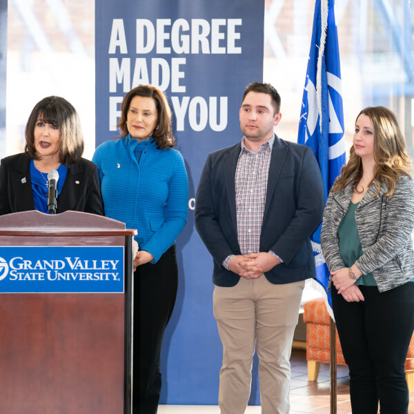 president Mantella, governor and students