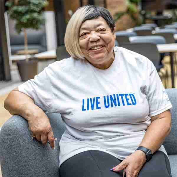 United Way volunteer posing for a photo.