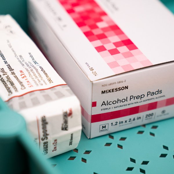 Box of alcohol pads.